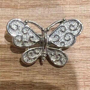 VTG MCM Signed Gerry's Silver Tone Butterfly Scatter Pin Brooch